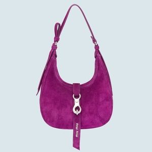 Miu Miu Purple Suede Mini Hobo